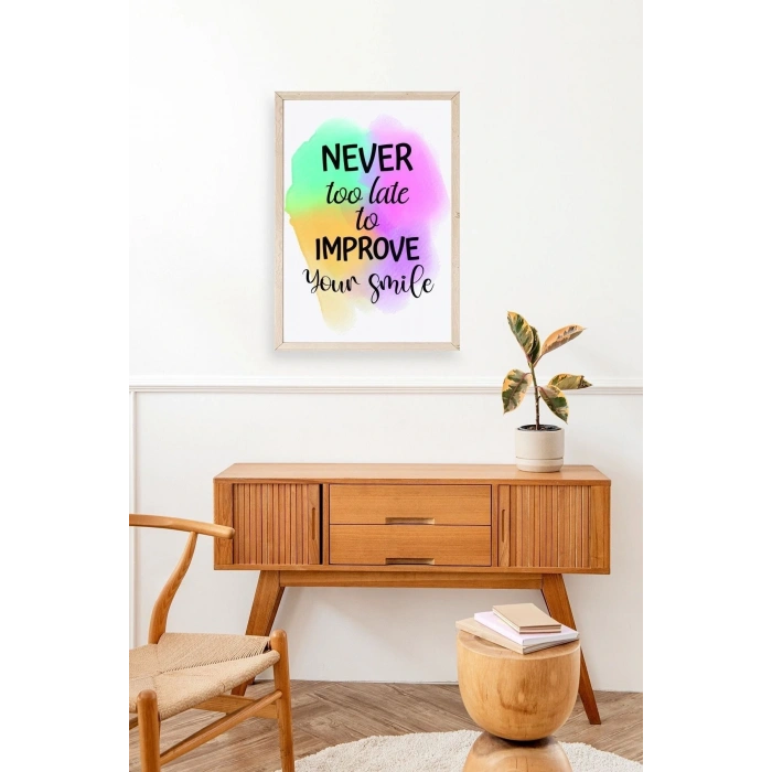 Motto Ahşap Çerçeveli Tablo 30 x 42