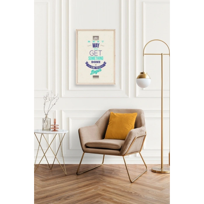 Motto Ahşap Çerçeveli Tablo 30 x 42