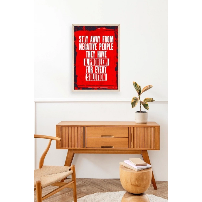 Motto Ahşap Çerçeveli Tablo 30 x 42