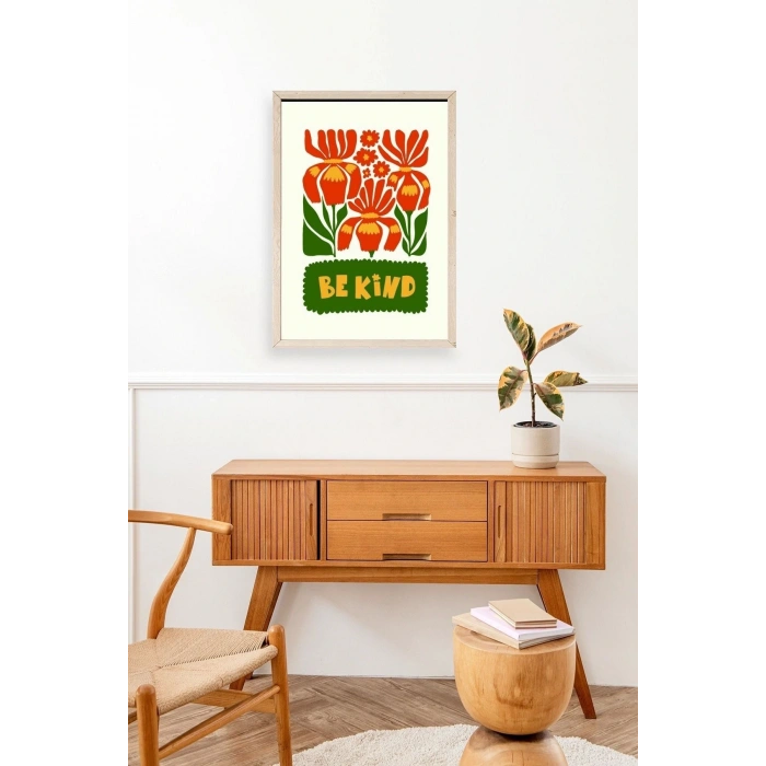 Motto Ahşap Çerçeveli Tablo 30 x 42