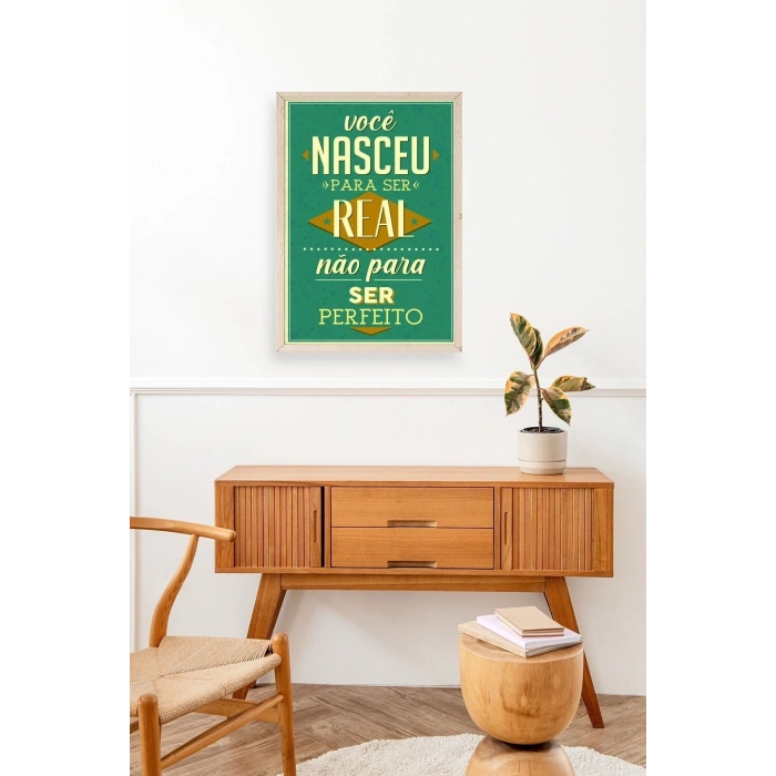 Motto Ahşap Çerçeveli Tablo 30 x 42