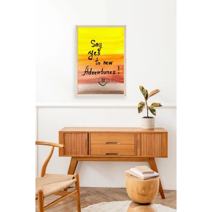 Motto Ahşap Çerçeveli Tablo 30 x 42