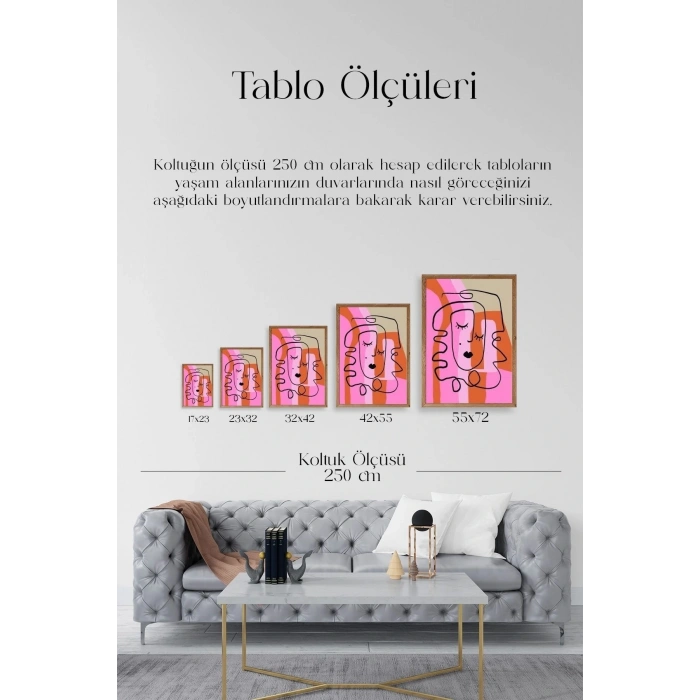 Motto Ahşap Çerçeveli Tablo 30 x 42