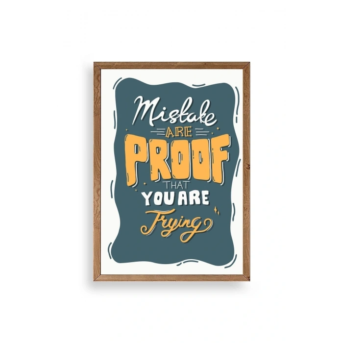 Motto Ahşap Çerçeveli Tablo 50 x 70