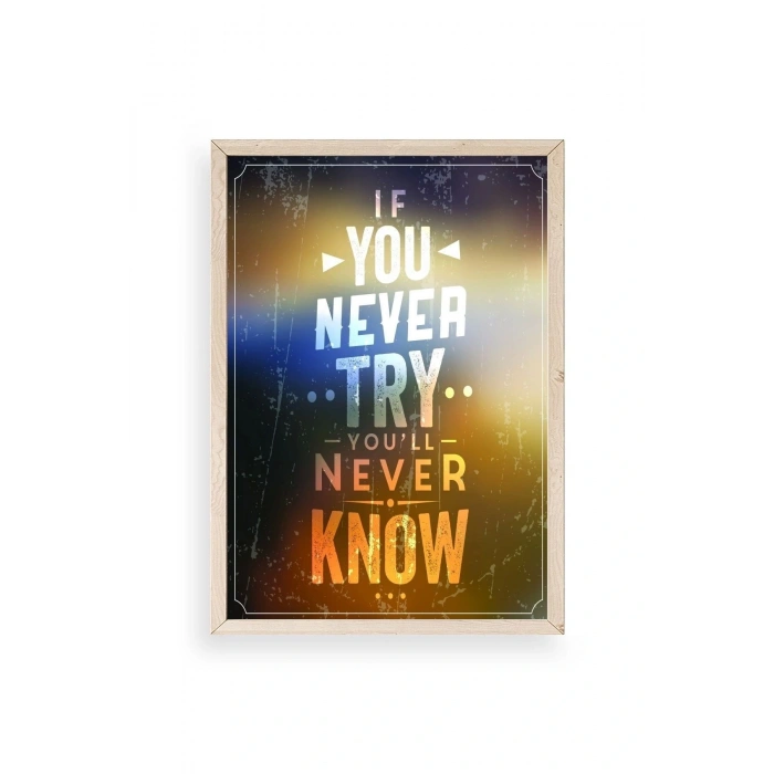 Motto Ahşap Çerçeveli Tablo 50 x 70