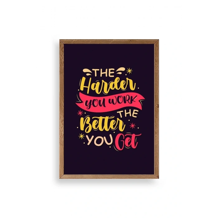 Motto Ahşap Çerçeveli Tablo 50 x 70