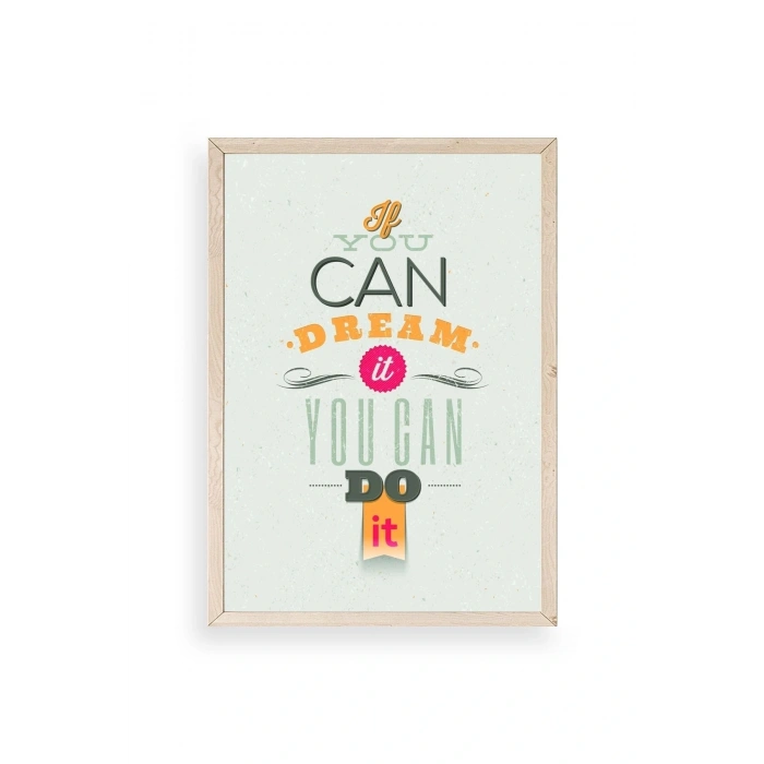 Motto Ahşap Çerçeveli Tablo 50 x 70