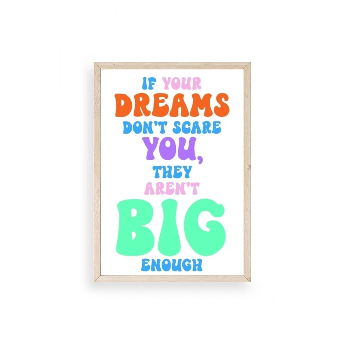 Motto Ahşap Çerçeveli Tablo 50 x 70