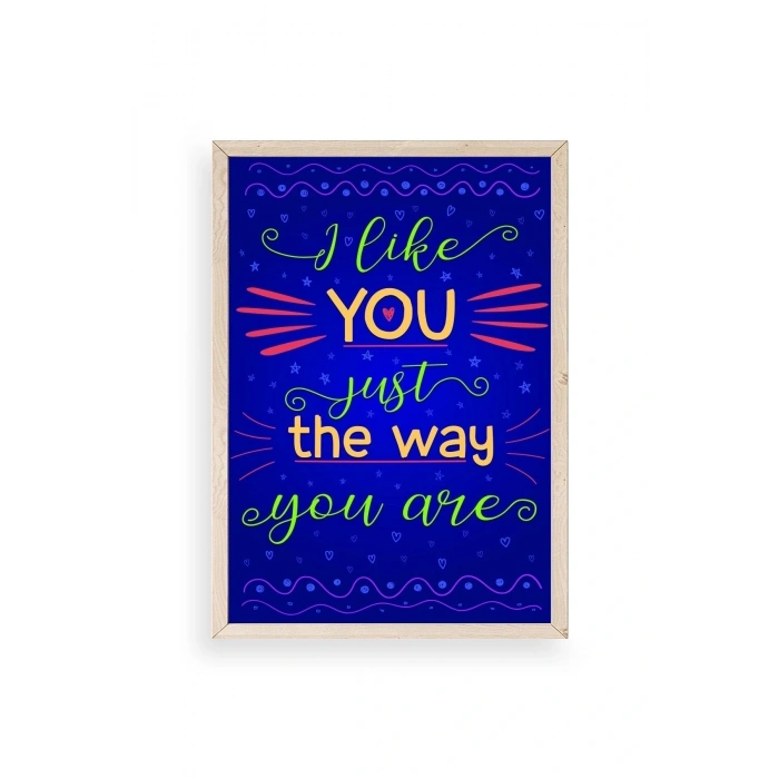 Motto Ahşap Çerçeveli Tablo 50 x 70