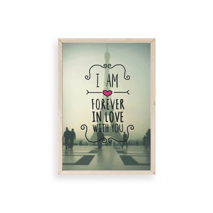 Motto Ahşap Çerçeveli Tablo 50 x 70