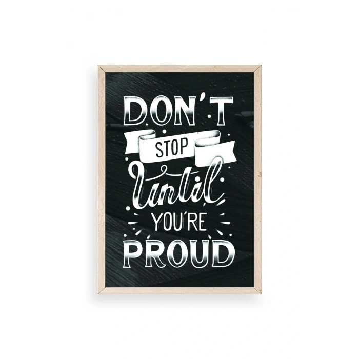 Motto Ahşap Çerçeveli Tablo 50 x 70