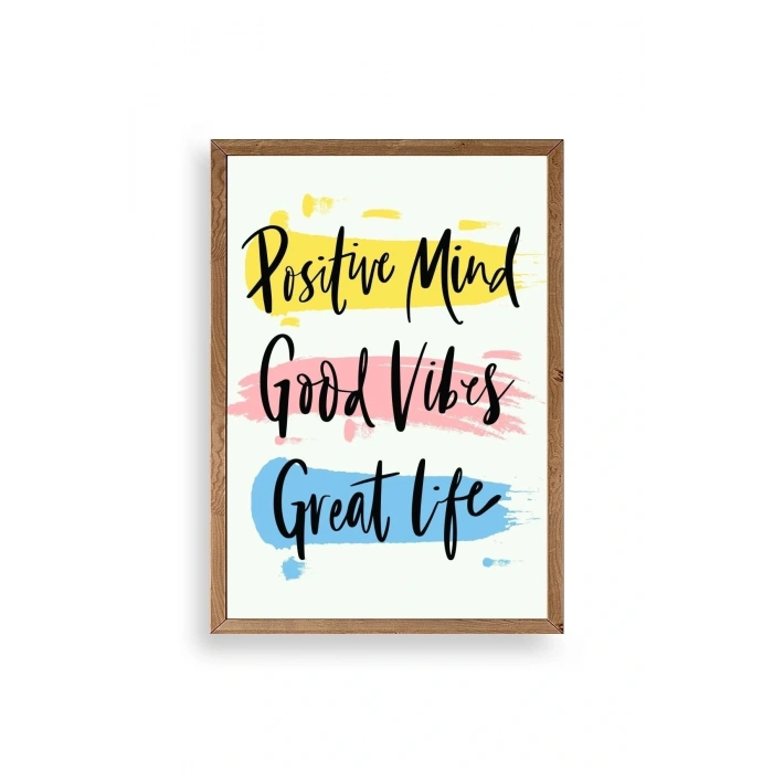 Motto Ahşap Çerçeveli Tablo 50 x 70