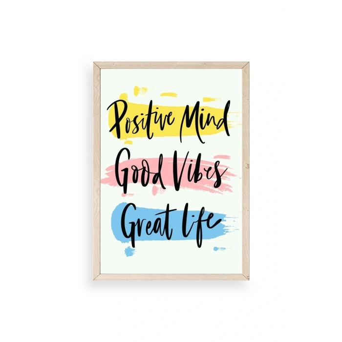 Motto Ahşap Çerçeveli Tablo 50 x 70