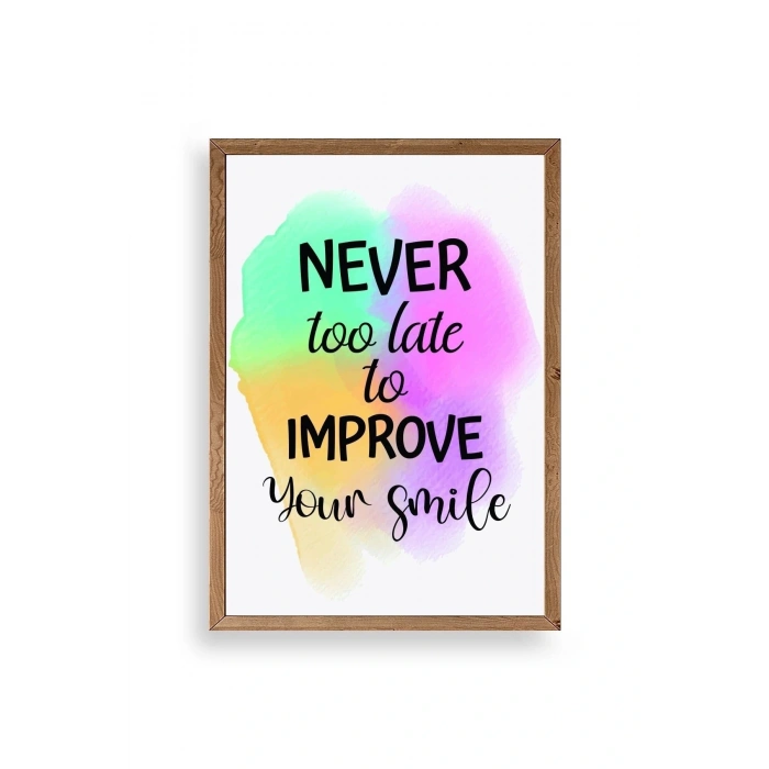 Motto Ahşap Çerçeveli Tablo 50 x 70