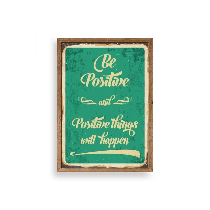 Motto Ahşap Çerçeveli Tablo 50 x 70