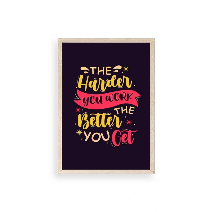 Motto Ahşap Çerçeveli Tablo 50 x 70