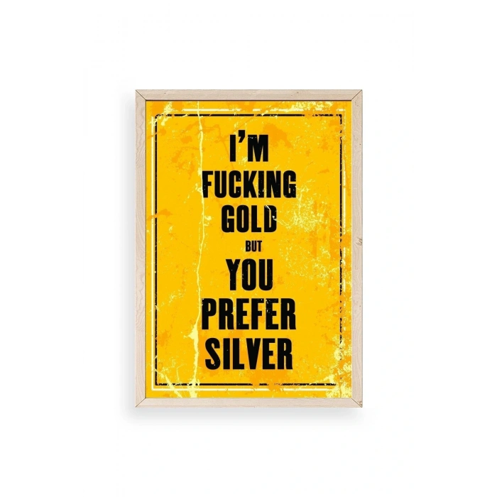 Motto Ahşap Çerçeveli Tablo 50 x 70