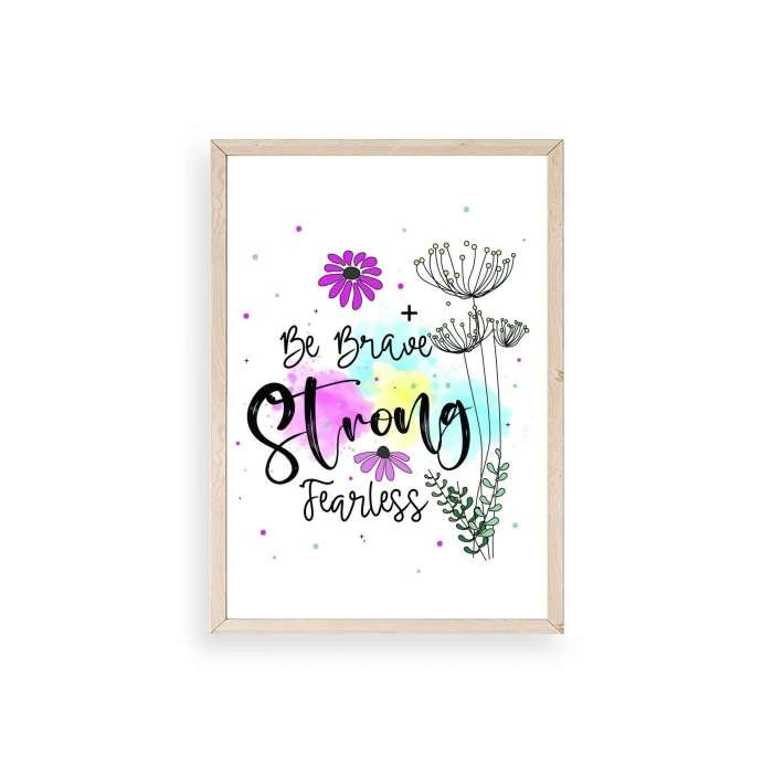 Motto Ahşap Çerçeveli Tablo 50 x 70