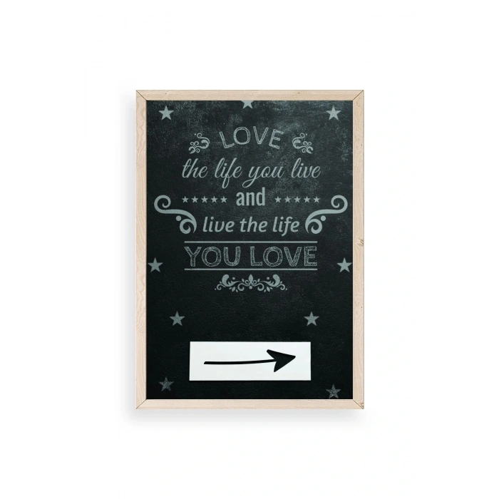 Motto Ahşap Çerçeveli Tablo 50 x 70