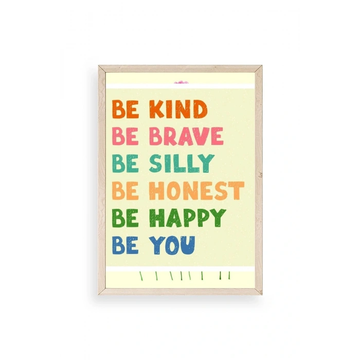 Motto Ahşap Çerçeveli Tablo 50 x 70