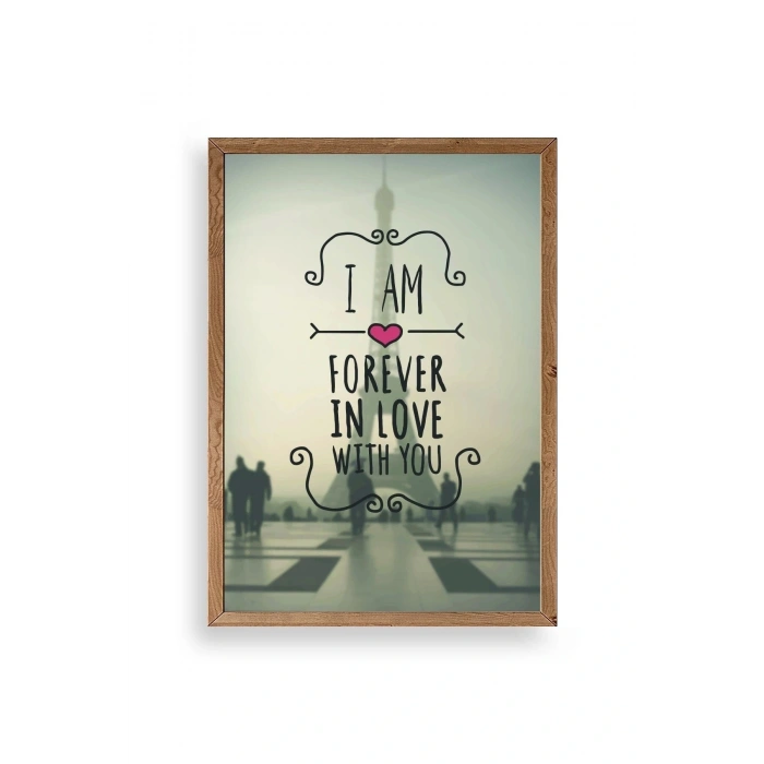 Motto Ahşap Çerçeveli Tablo 50 x 70
