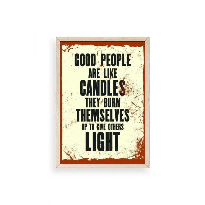 Motto Ahşap Çerçeveli Tablo 50 x 70