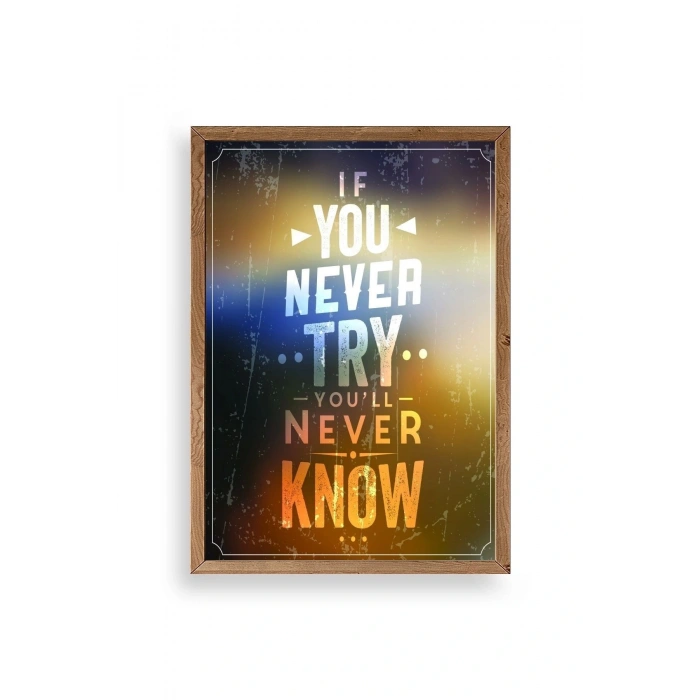 Motto Ahşap Çerçeveli Tablo 50 x 70