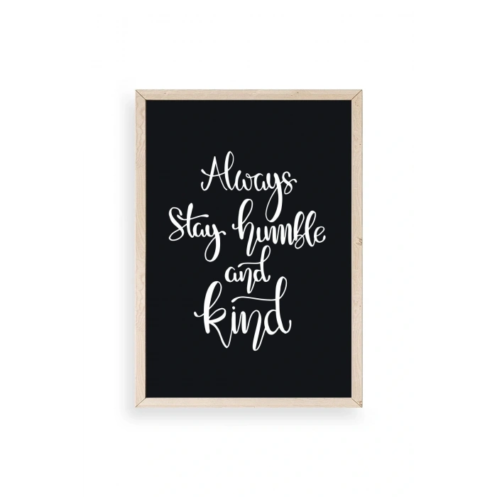 Motto Ahşap Çerçeveli Tablo 50 x 70