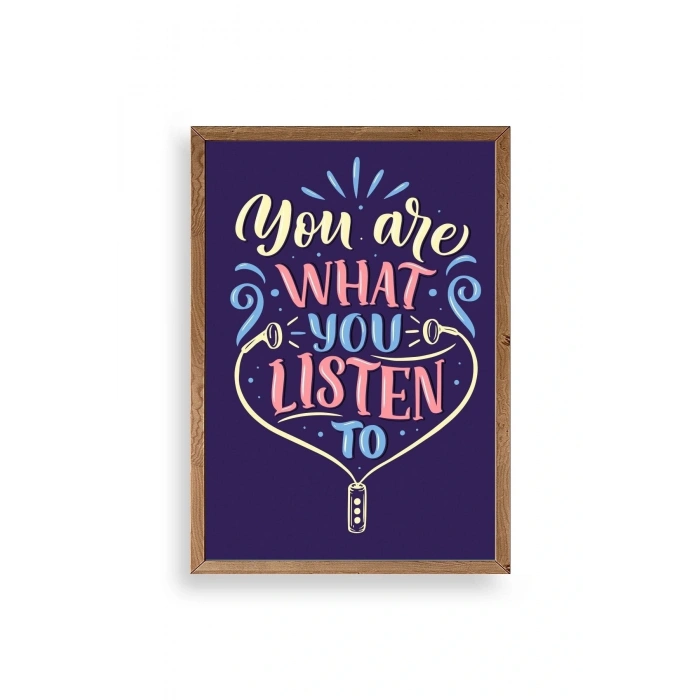 Motto Ahşap Çerçeveli Tablo 50 x 70