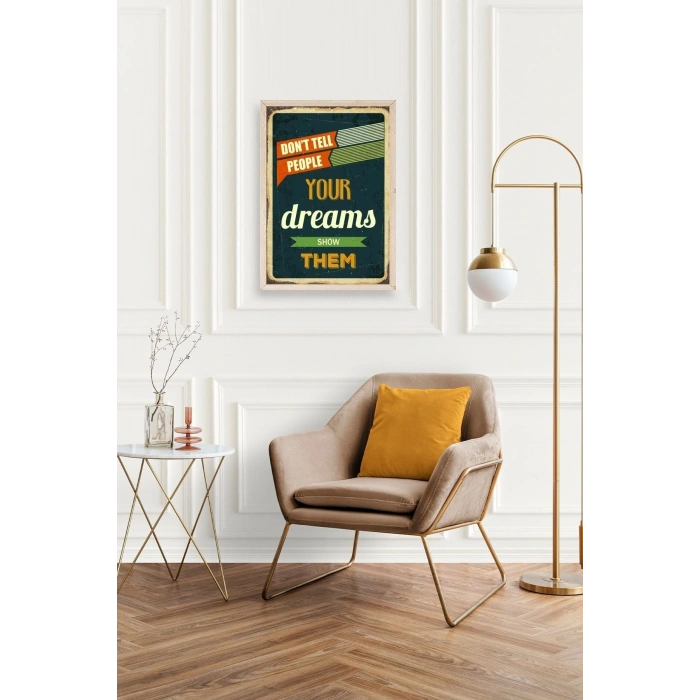 Motto Ahşap Çerçeveli Tablo 50 x 70