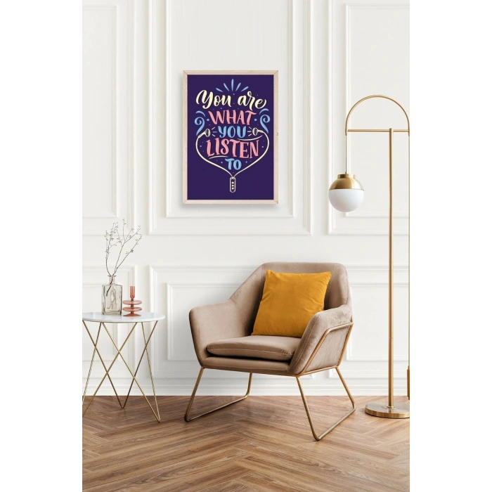 Motto Ahşap Çerçeveli Tablo 50 x 70