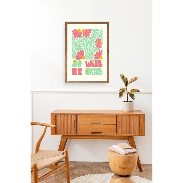 Motto Ahşap Çerçeveli Tablo 50 x 70