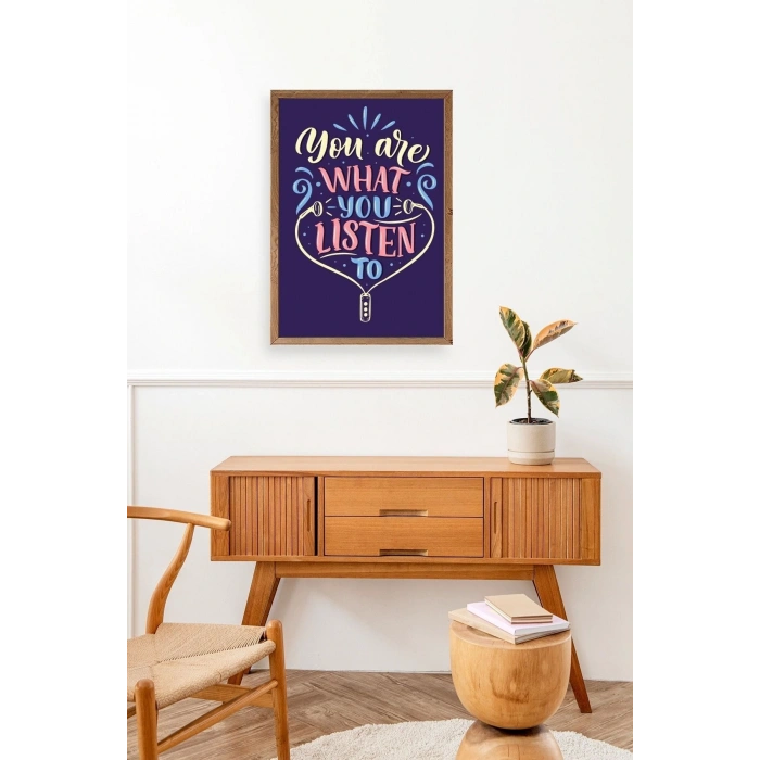 Motto Ahşap Çerçeveli Tablo 50 x 70