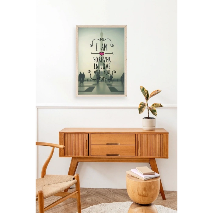 Motto Ahşap Çerçeveli Tablo 50 x 70