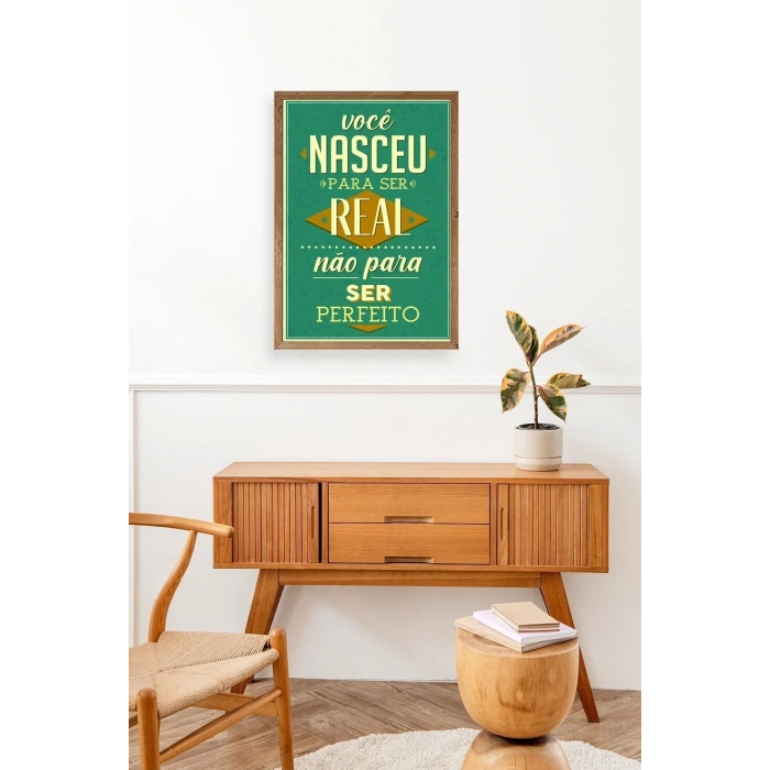 Motto Ahşap Çerçeveli Tablo 50 x 70