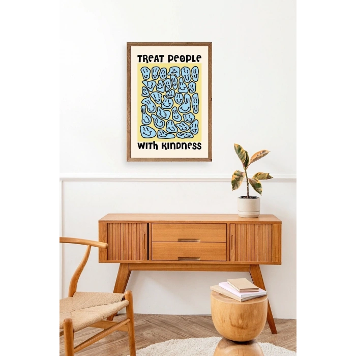 Motto Ahşap Çerçeveli Tablo 50 x 70