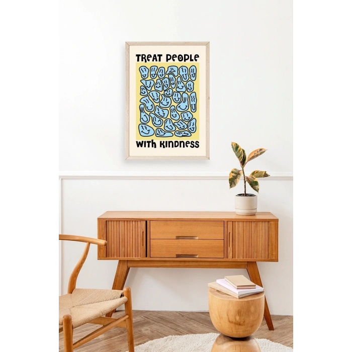 Motto Ahşap Çerçeveli Tablo 50 x 70