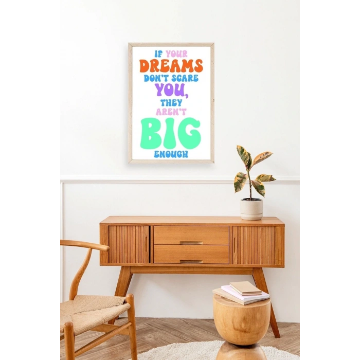 Motto Ahşap Çerçeveli Tablo 50 x 70