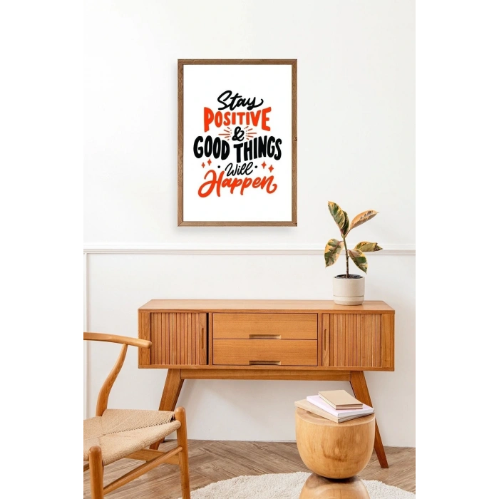 Motto Ahşap Çerçeveli Tablo 50 x 70