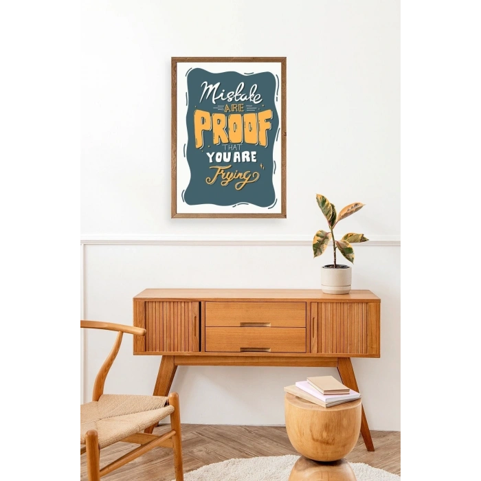 Motto Ahşap Çerçeveli Tablo 50 x 70