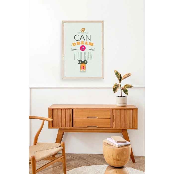Motto Ahşap Çerçeveli Tablo 50 x 70