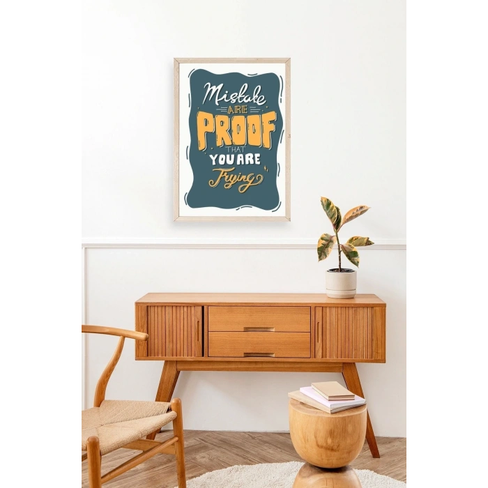 Motto Ahşap Çerçeveli Tablo 50 x 70