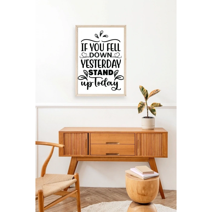 Motto Ahşap Çerçeveli Tablo 50 x 70