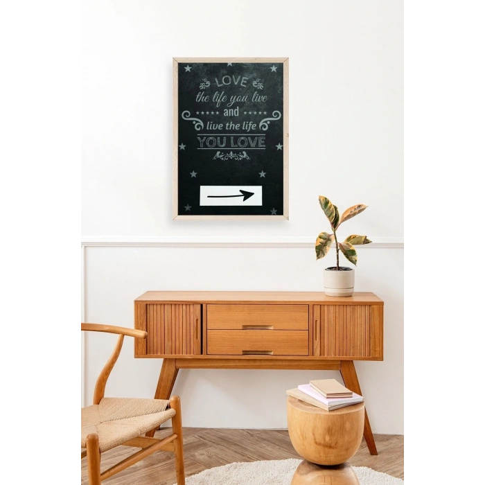 Motto Ahşap Çerçeveli Tablo 50 x 70