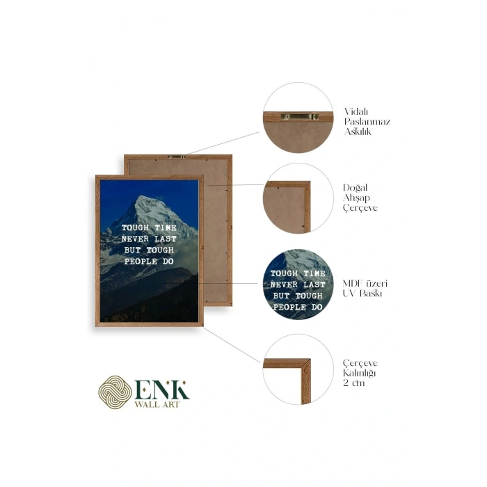 Motto Ahşap Çerçeveli Tablo 50 x 70