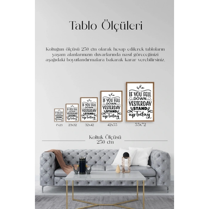 Motto Ahşap Çerçeveli Tablo 50 x 70
