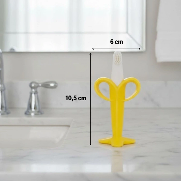 Muz Şekilli Diş Kaşıma Aparatı – Bebekler İçin Silikon Diş Kaşıyıcı, Diş Çıkarma Oyuncağı (5365)