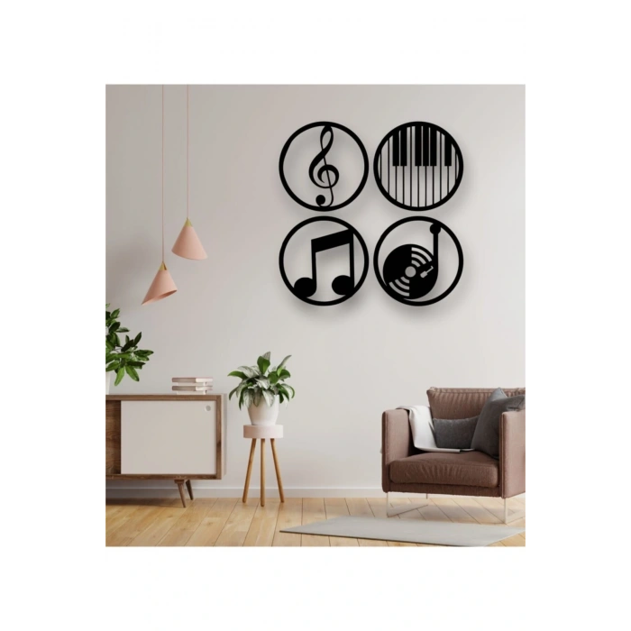 Müzik Nota Dekoratif Tablo 80 x 80