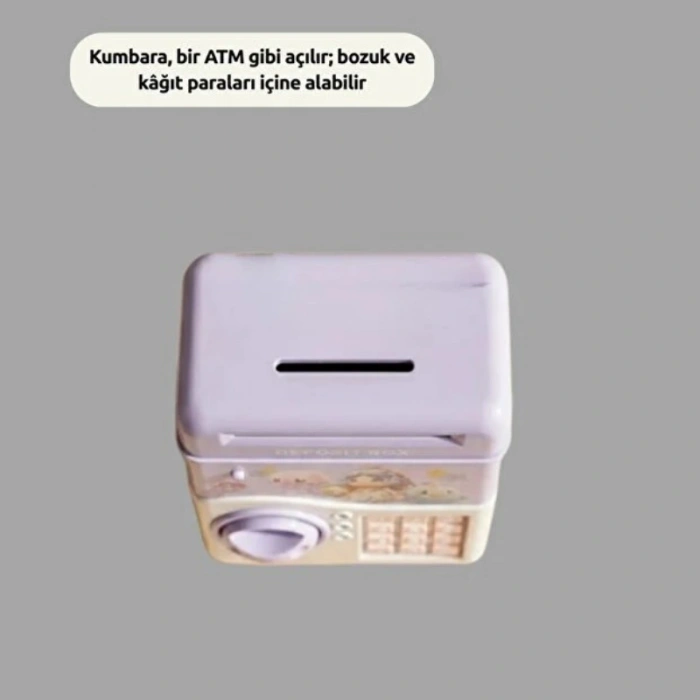 Müzikli Kumbara - Işıklı - Şifreli ATM Tasarımlı