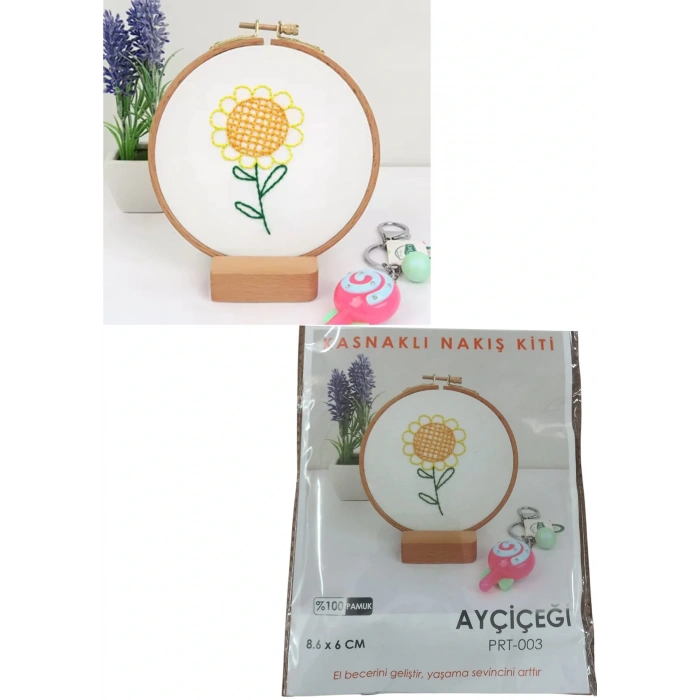 Nakış Kitleri Kasnaklı 8.6 X 6 cm Ayçiçeği